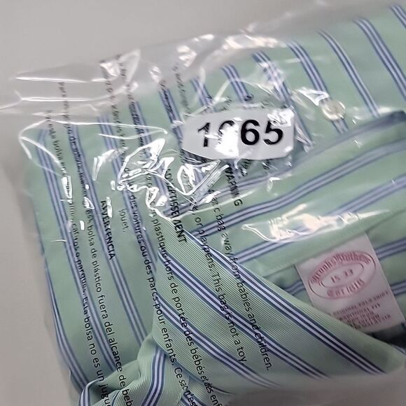 Brooks Brothers 15-33 The Original Polo Shirt Traditional Fit Non-Iron All Cotto - Picture 10 of 10